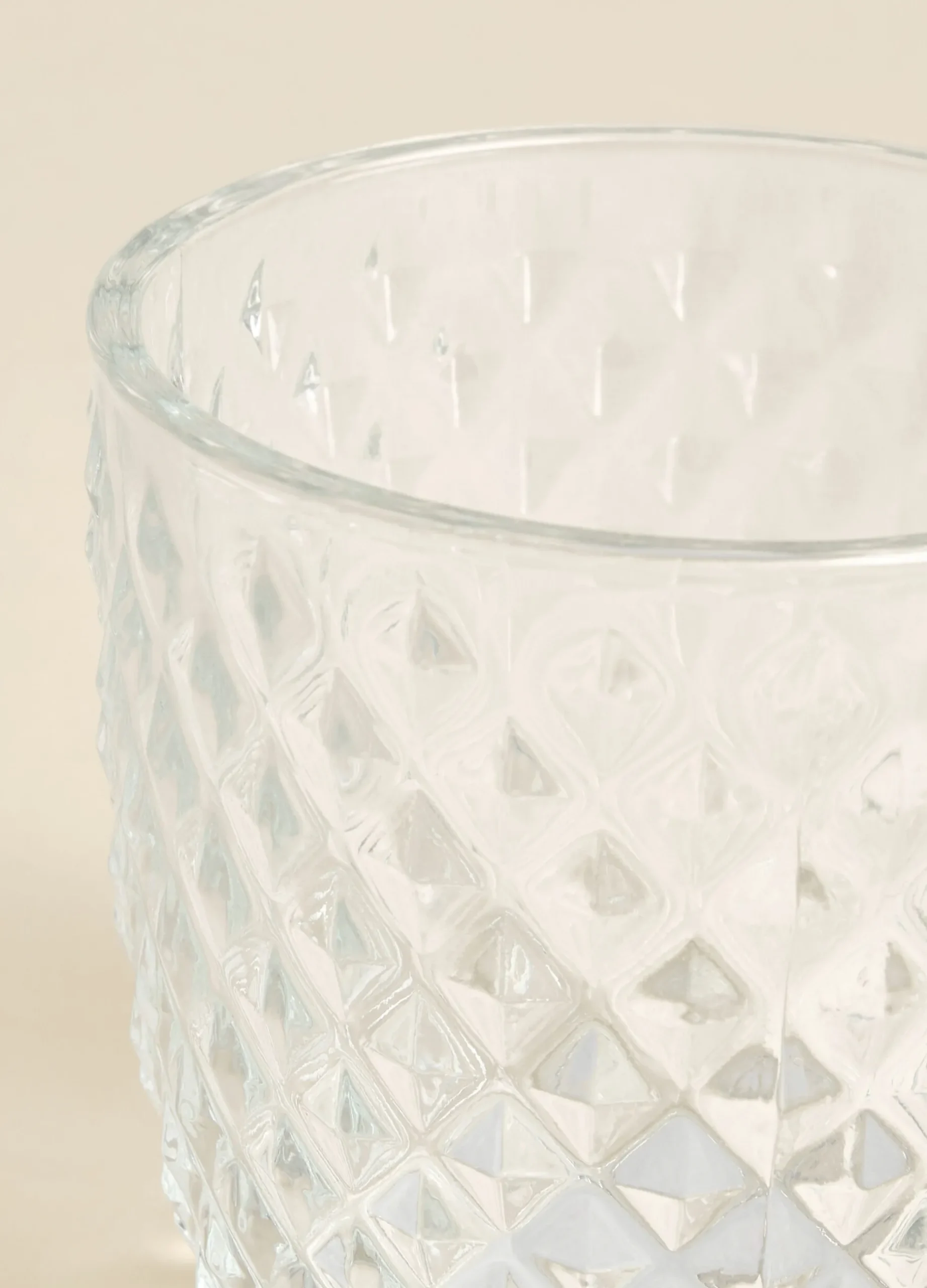 Portacandele in vetro decorato*Croff Outlet