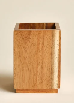 Portaspazzolini in legno di acacia*Croff Discount