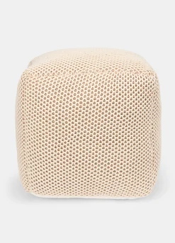 Pouf quadrato a maglia*Croff Online