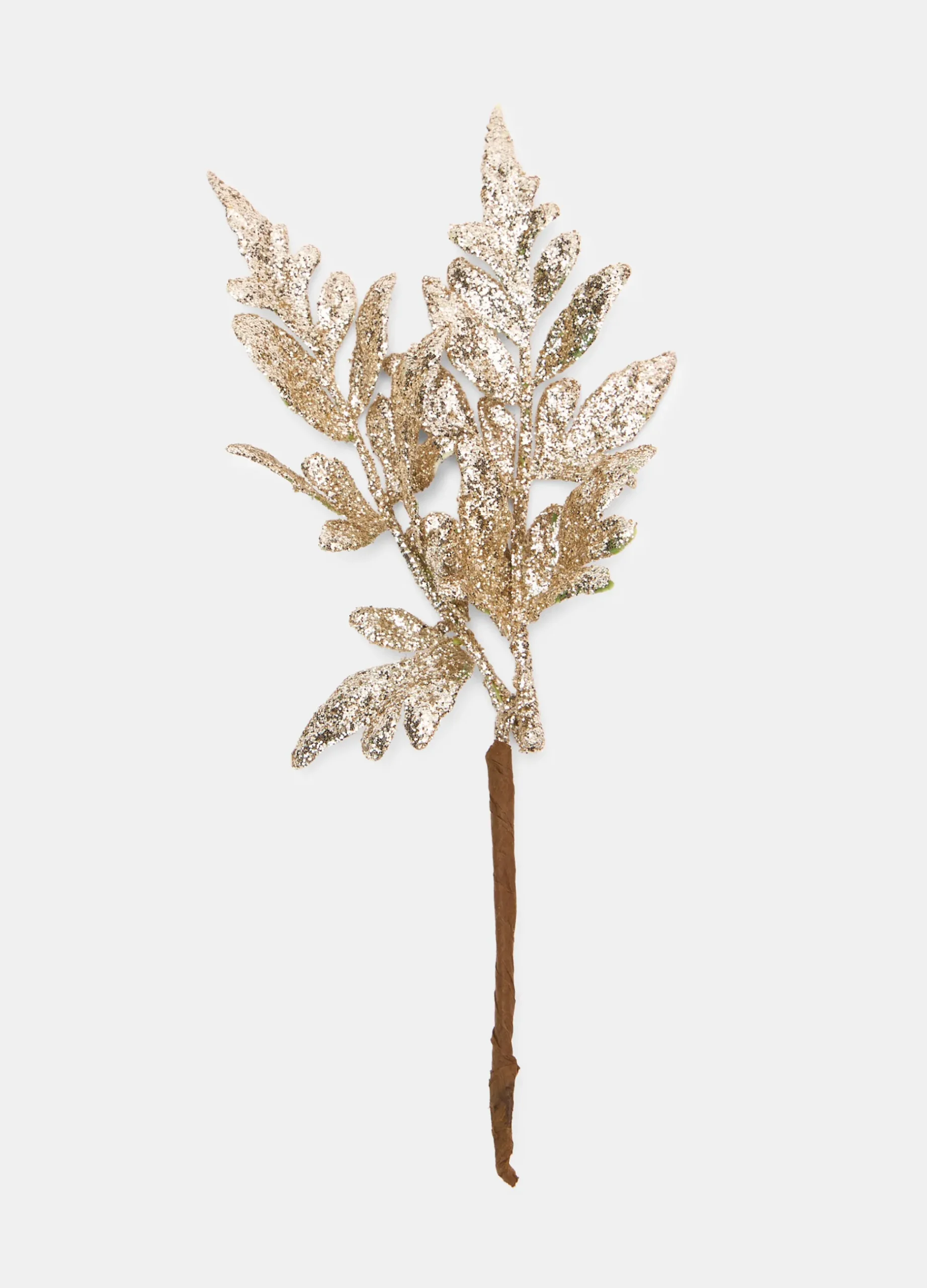 Ramo decorativo con foglie glitterate*Croff Hot