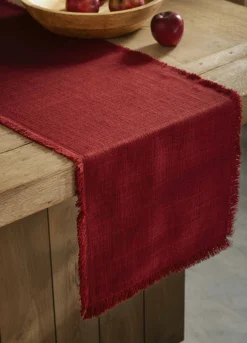 Runner effetto lino sfrangiato*Croff Outlet