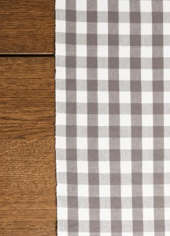 Runner in cotone a quadretti*Croff