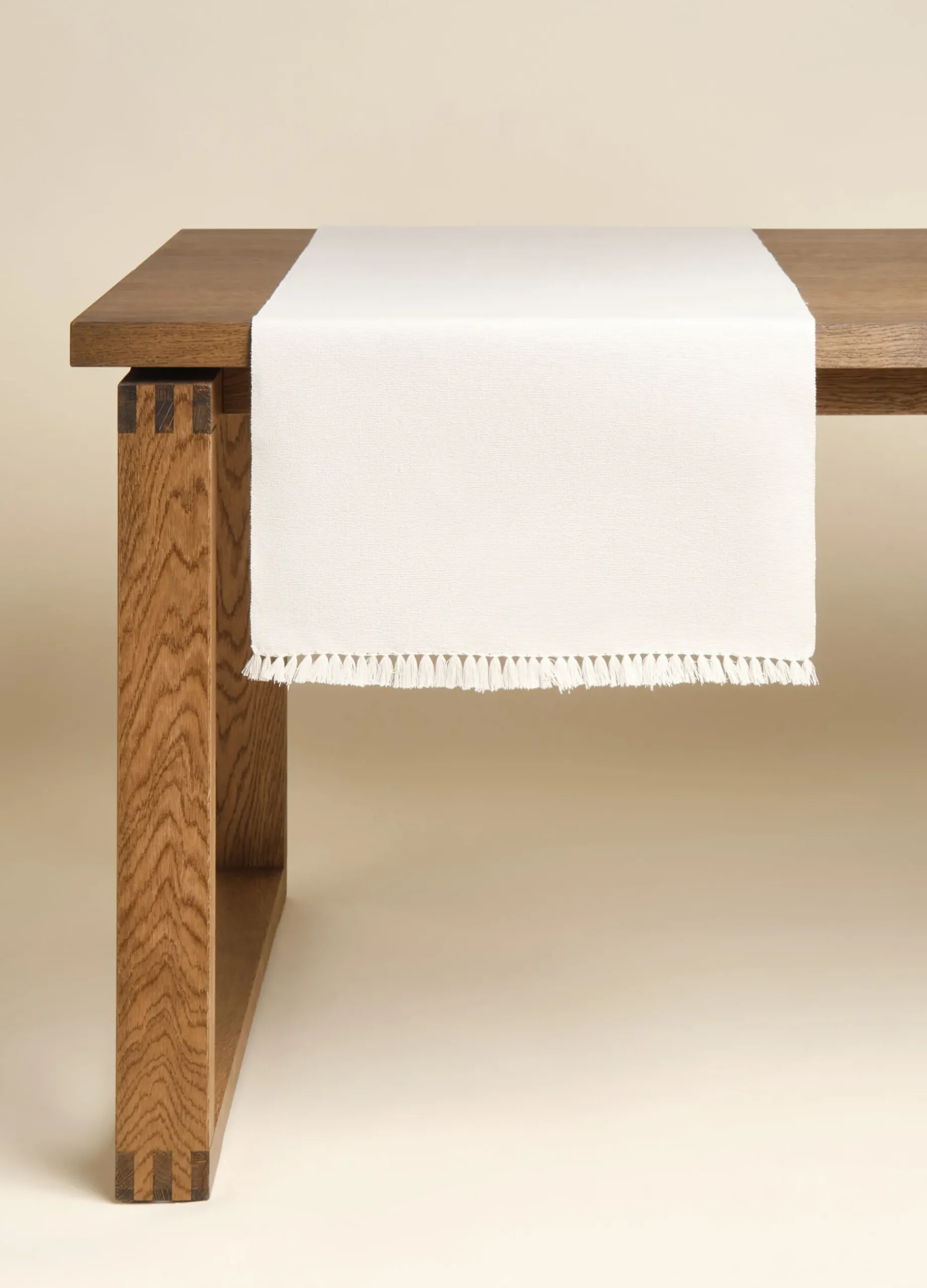 Runner in cotone bio con frange*Croff Sale