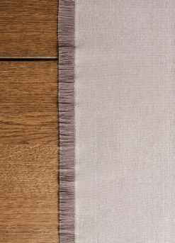 Runner in cotone con frange*Croff Discount
