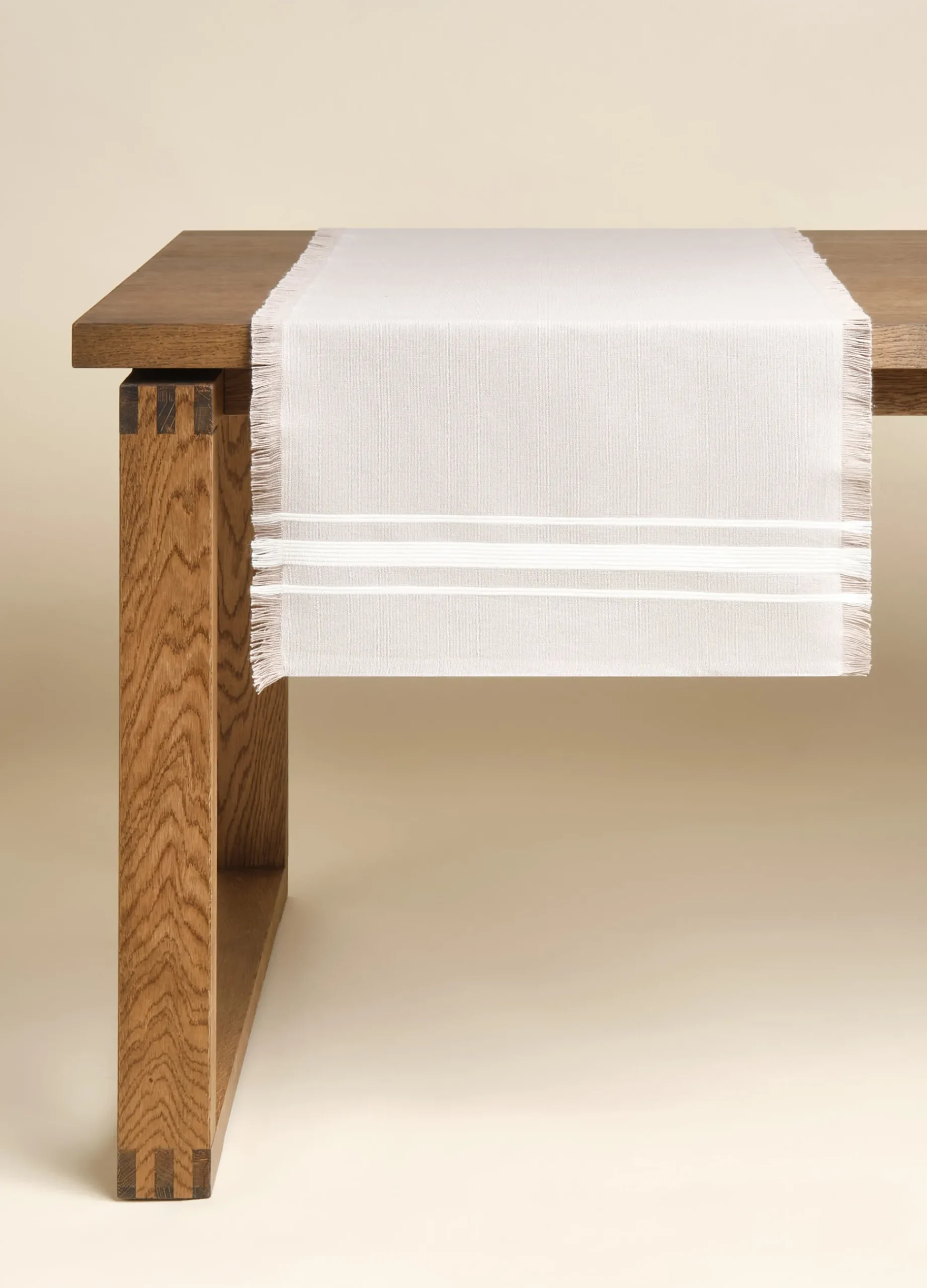 Runner in cotone con frange*Croff