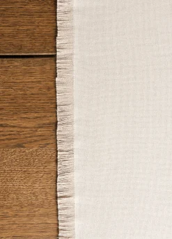 Runner in cotone con frange*Croff