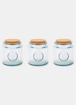 Set 3 barattoli in vetro riciclato Made in Spagna*Croff Outlet