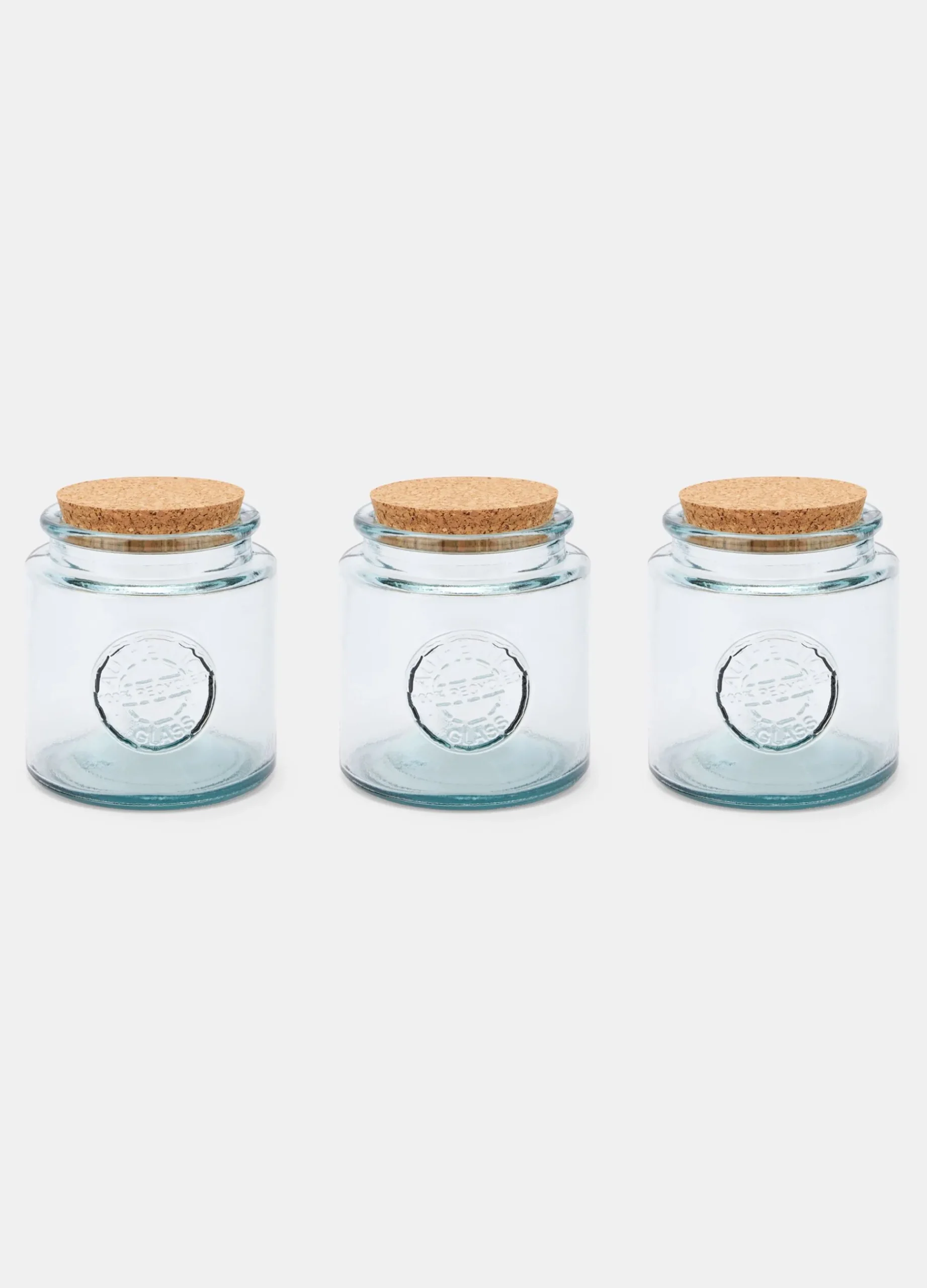 Set 3 barattoli in vetro riciclato Made in Spagna*Croff Outlet