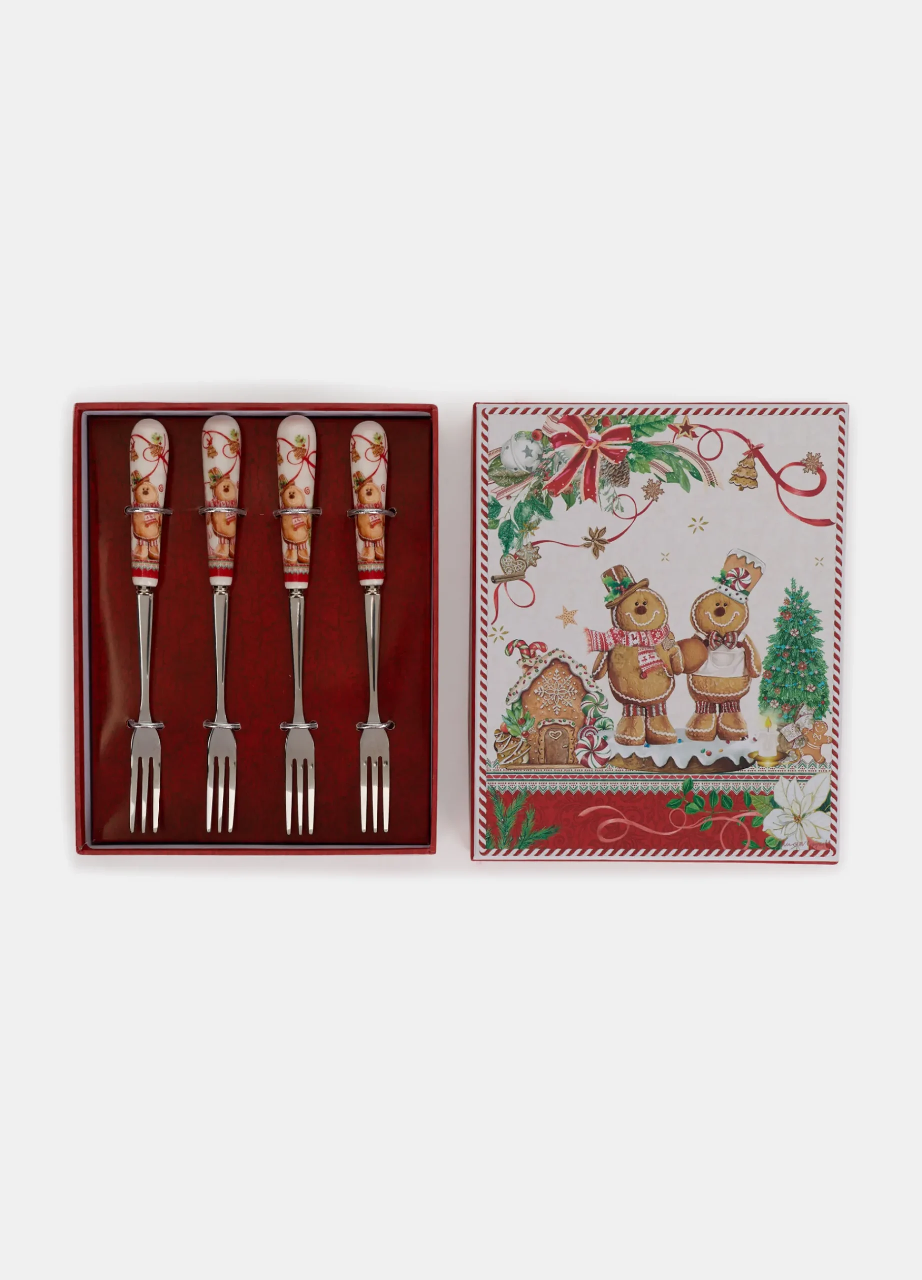 Set 4 forchettine da dessert natalizie*Croff Online