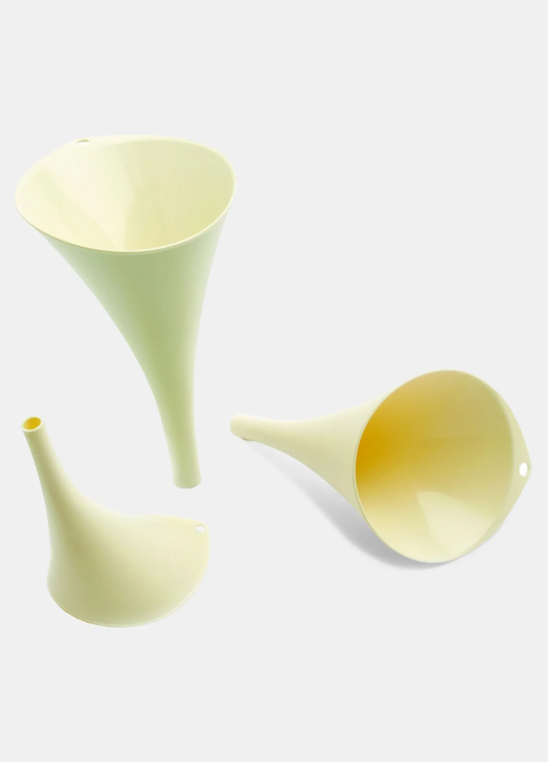 Set 3 imbuti in plastica bianca*Croff