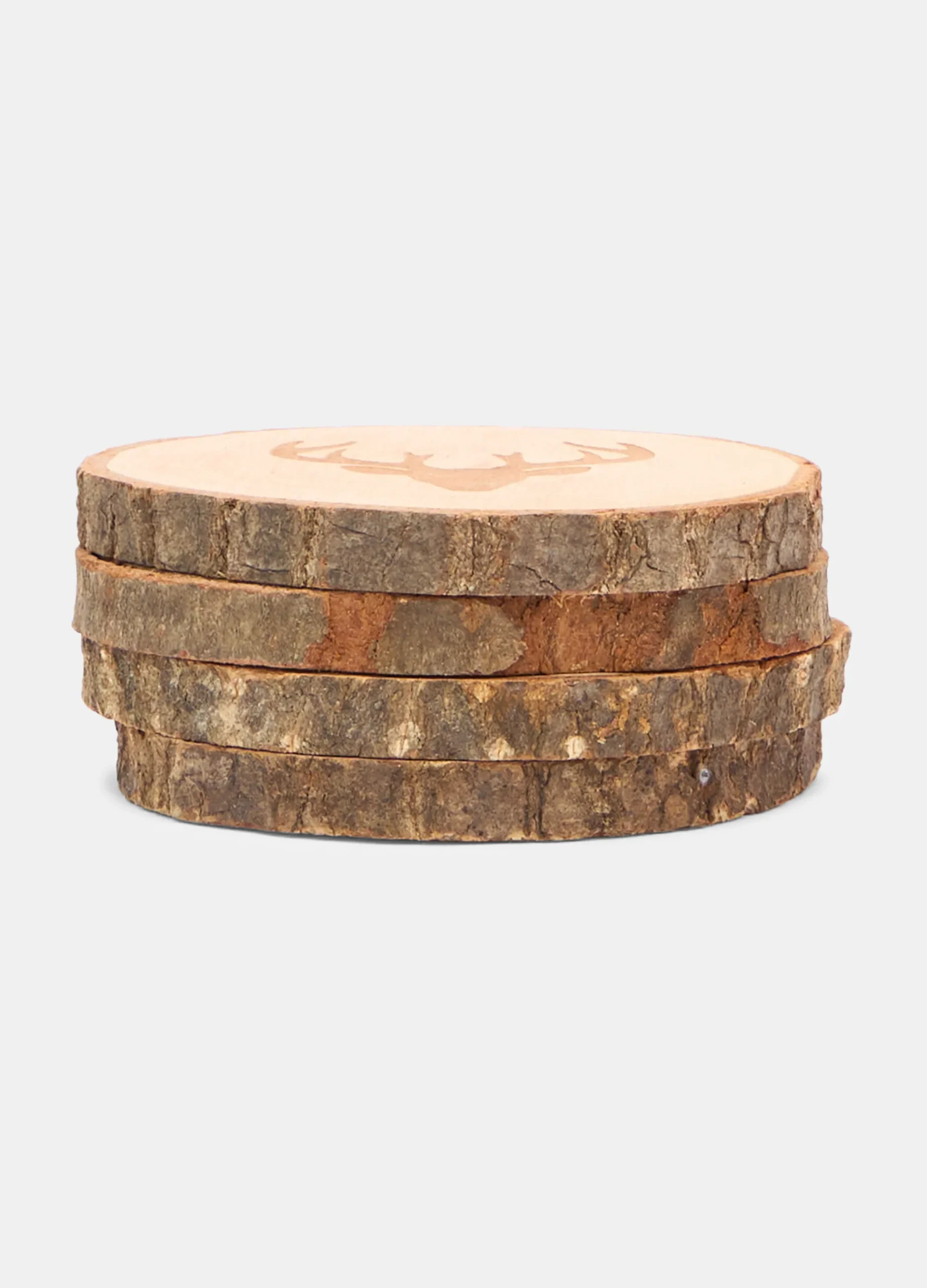 Set 4 sottobicchieri in legno grezzo*Croff Best