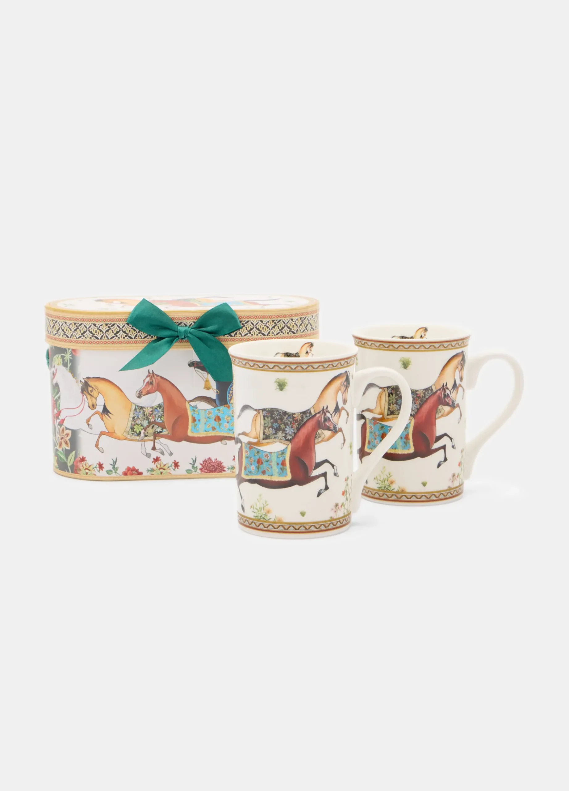 Set 2 tazze mug con stampa cavalli*Croff Clearance