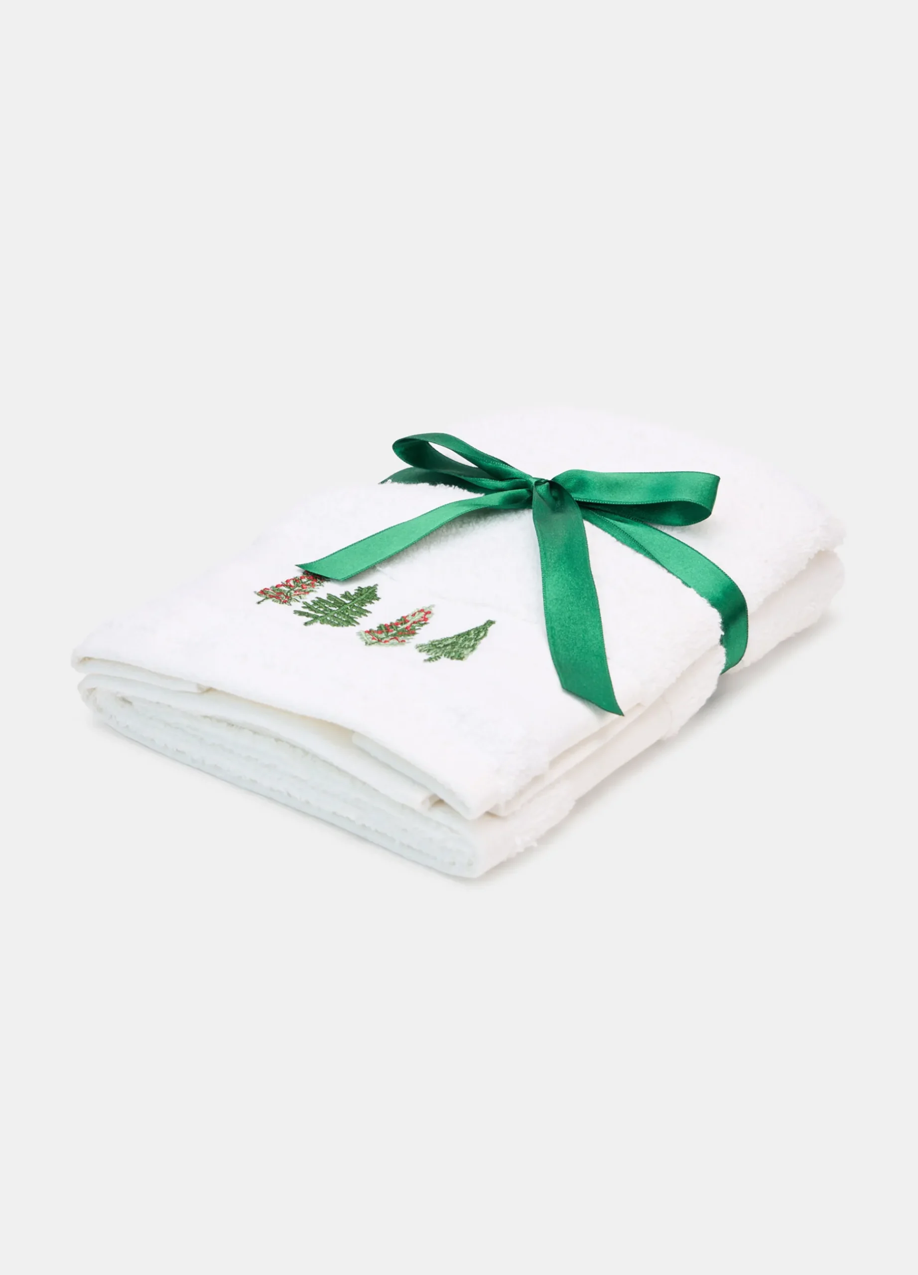 Set asciugamani con ricamo abeti*Croff Discount