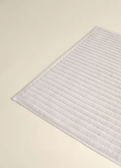 Tappeto in puro cotone jacquard a righe Made in Portugal*Croff Clearance