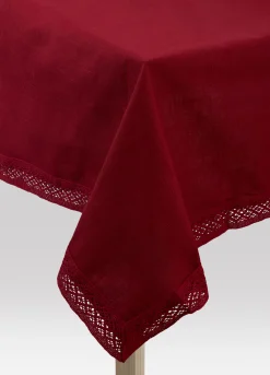Tovaglia 8 posti in cotone con orlo*Croff Clearance