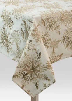 Tovaglia fiocchi di neve in misto cotone*Croff