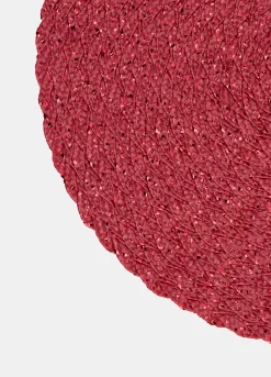 Tovaglietta rotonda intrecciata con dettagli lucidi*Croff Clearance