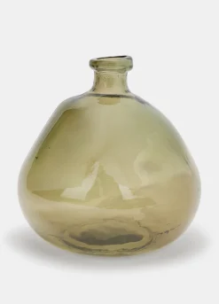 Vaso basso oblungo in vetro colorato*Croff New